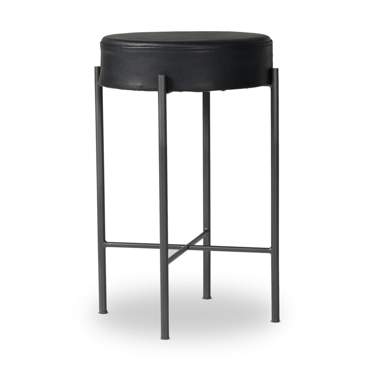 Nocona Bar + Counter Stool - Black Leather