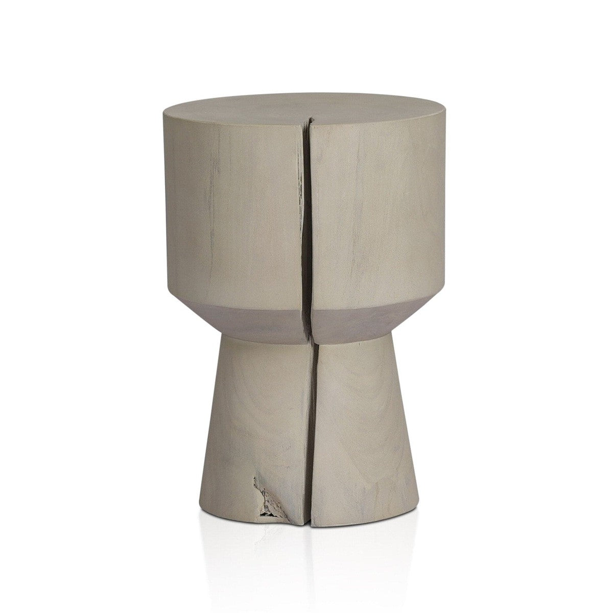 Jovie Outdoor End Table - Ivory Teak