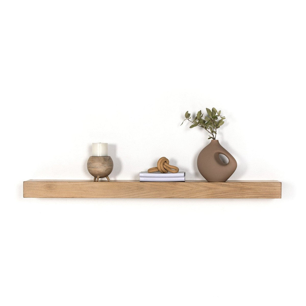 Cain Floating Shelf - Gold Guanacaste