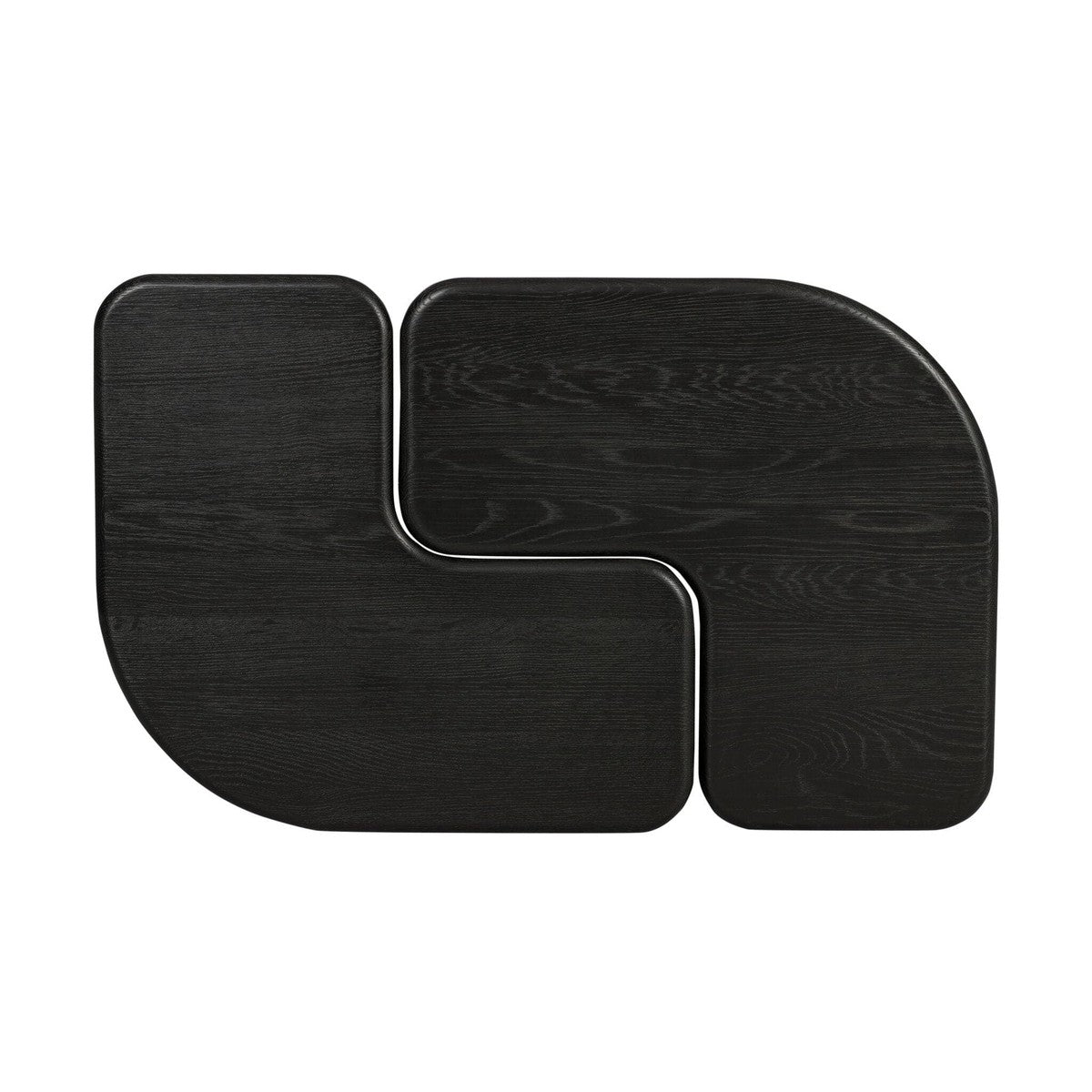 Kayin Bunching Coffee Tables-Set Of 2 - Brushed Black Oak Solid