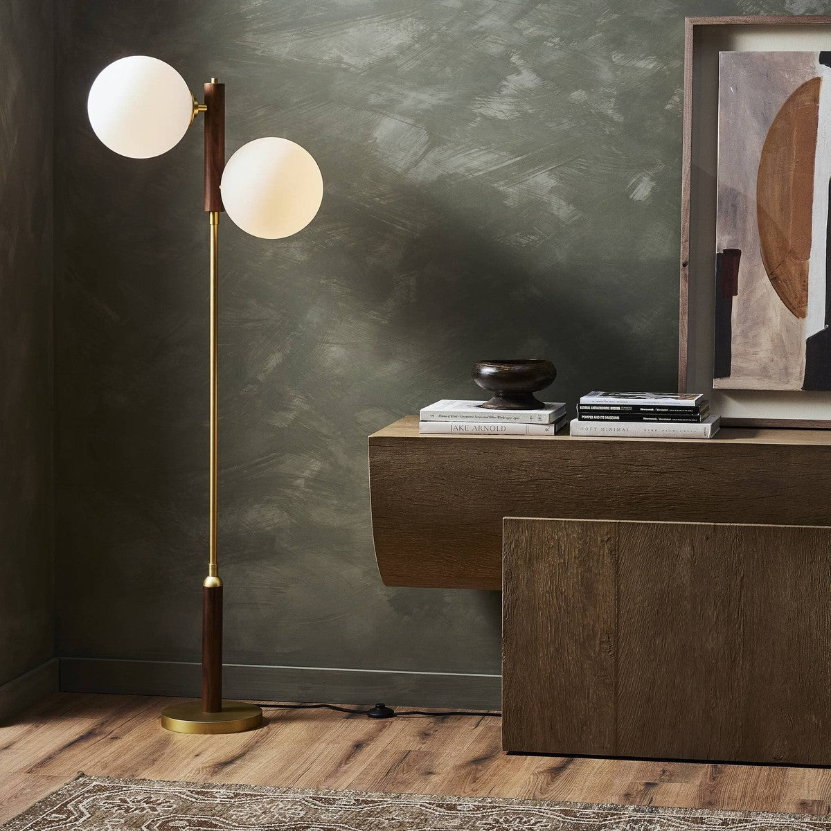 Colome Floor Lamp - Aged Brass