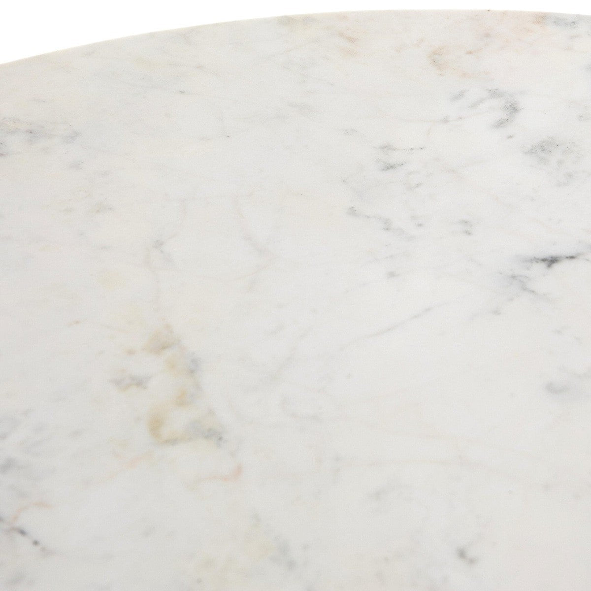 Helen Round Bistro Table - Polished White Marble