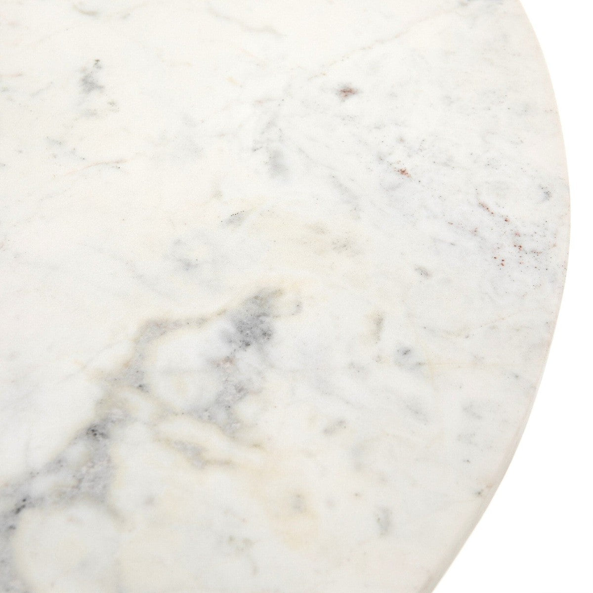 Helen Round Bistro Table - Polished White Marble