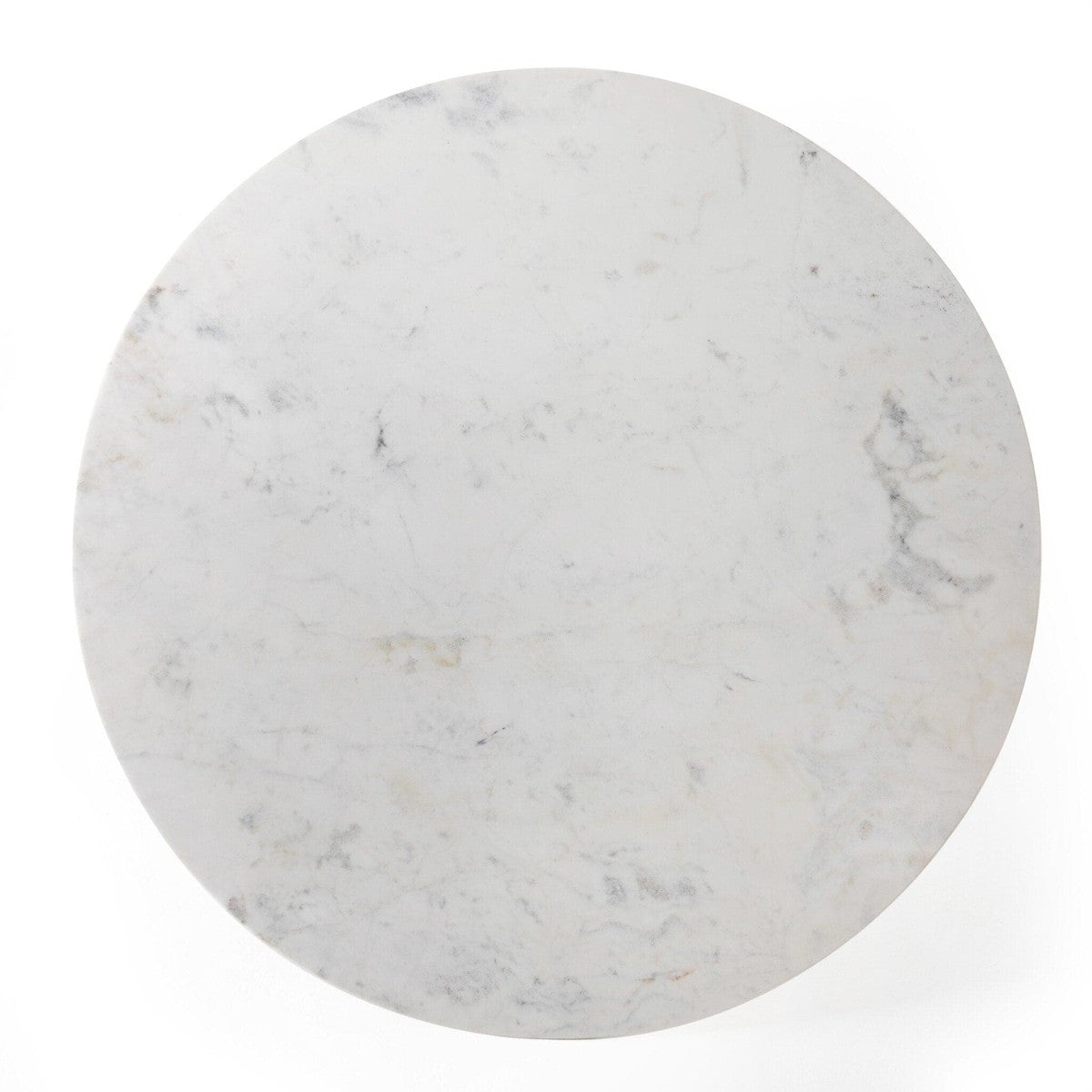 Helen Round Bistro Table - Polished White Marble