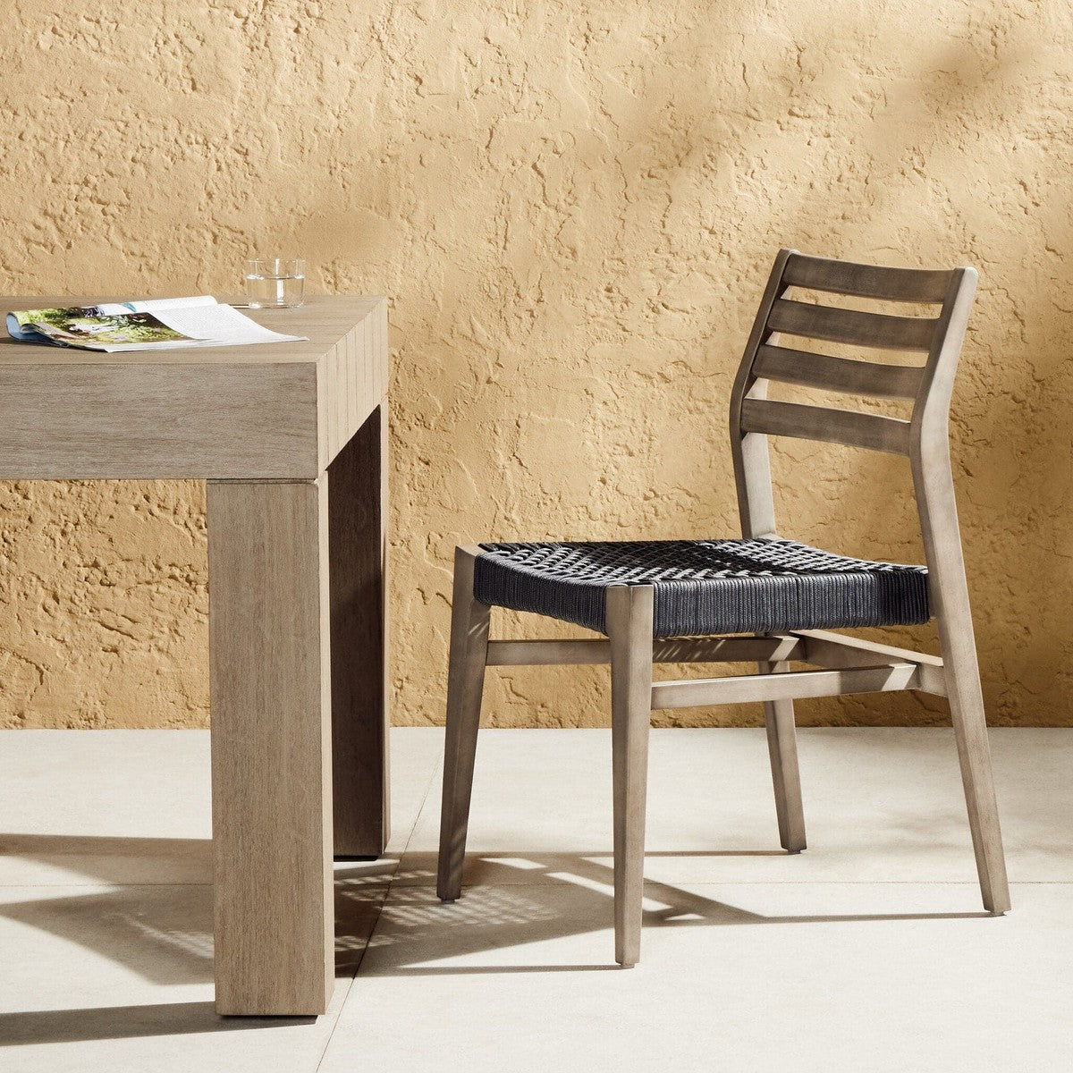 Audra Outdoor Dining Chair - Slate Grey Rope