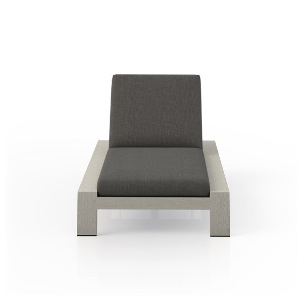 Monterey Outdoor Chaise Lounge - Weadhered Grey-Four Hands-FH-227502-002-Chaise LoungesCharcoal-1-France and Son