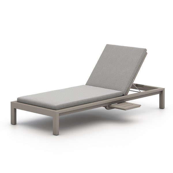 Sonoma Outdoor Chaise Lounge - Weathered Grey-Four Hands-FH-227525-009-Outdoor ChaisesFaye Ash-1-France and Son