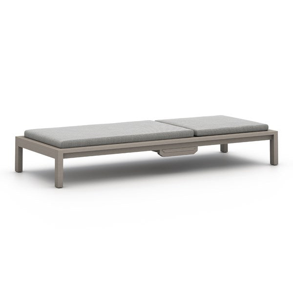 Sonoma Outdoor Chaise Lounge - Weathered Grey-Four Hands-FH-227525-009-Outdoor ChaisesFaye Ash-2-France and Son