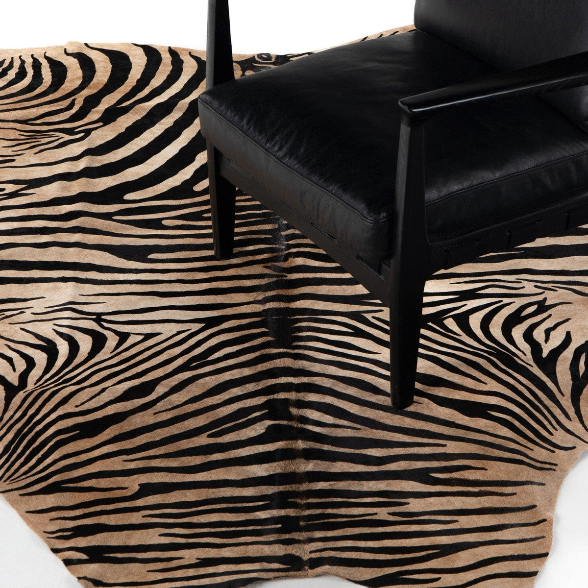 Zebra Printed Hide Rug - Zebra Hair on Hide