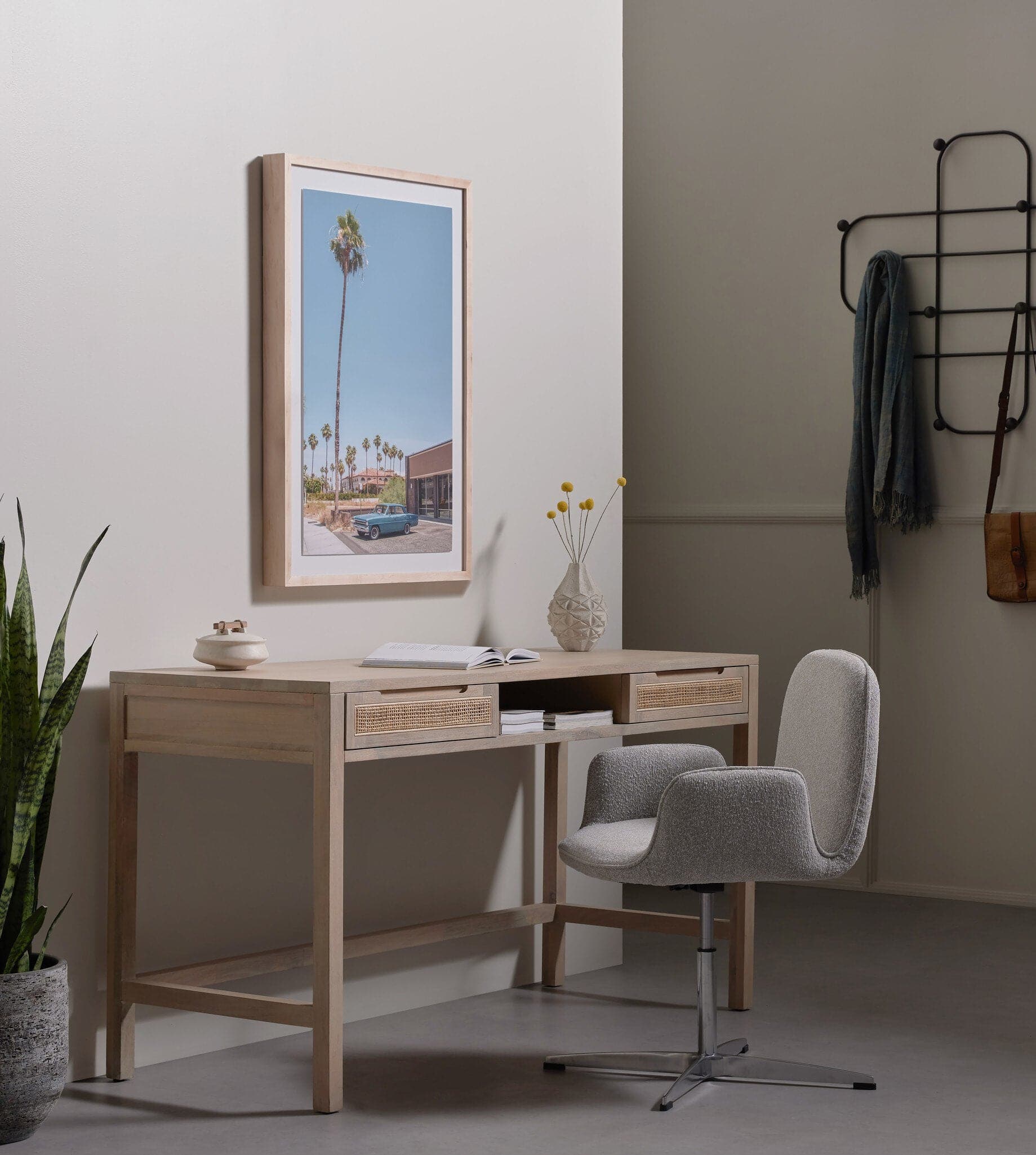 Clarita Modular Desk - Natural Cane