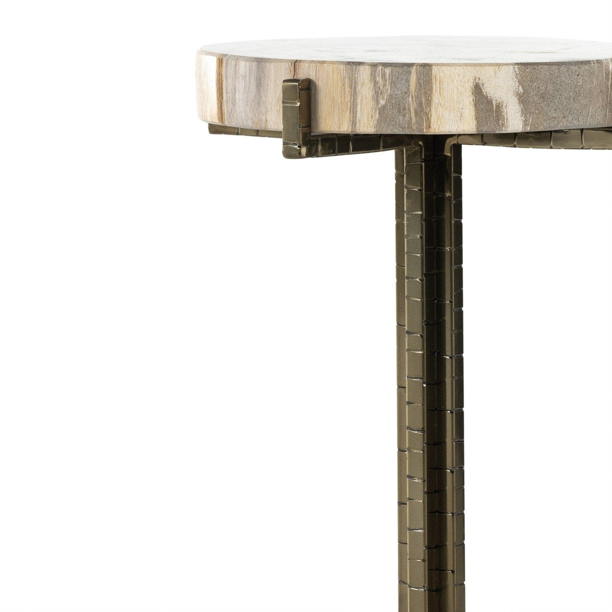 Jonty Round End Table - Light Petrified Wood