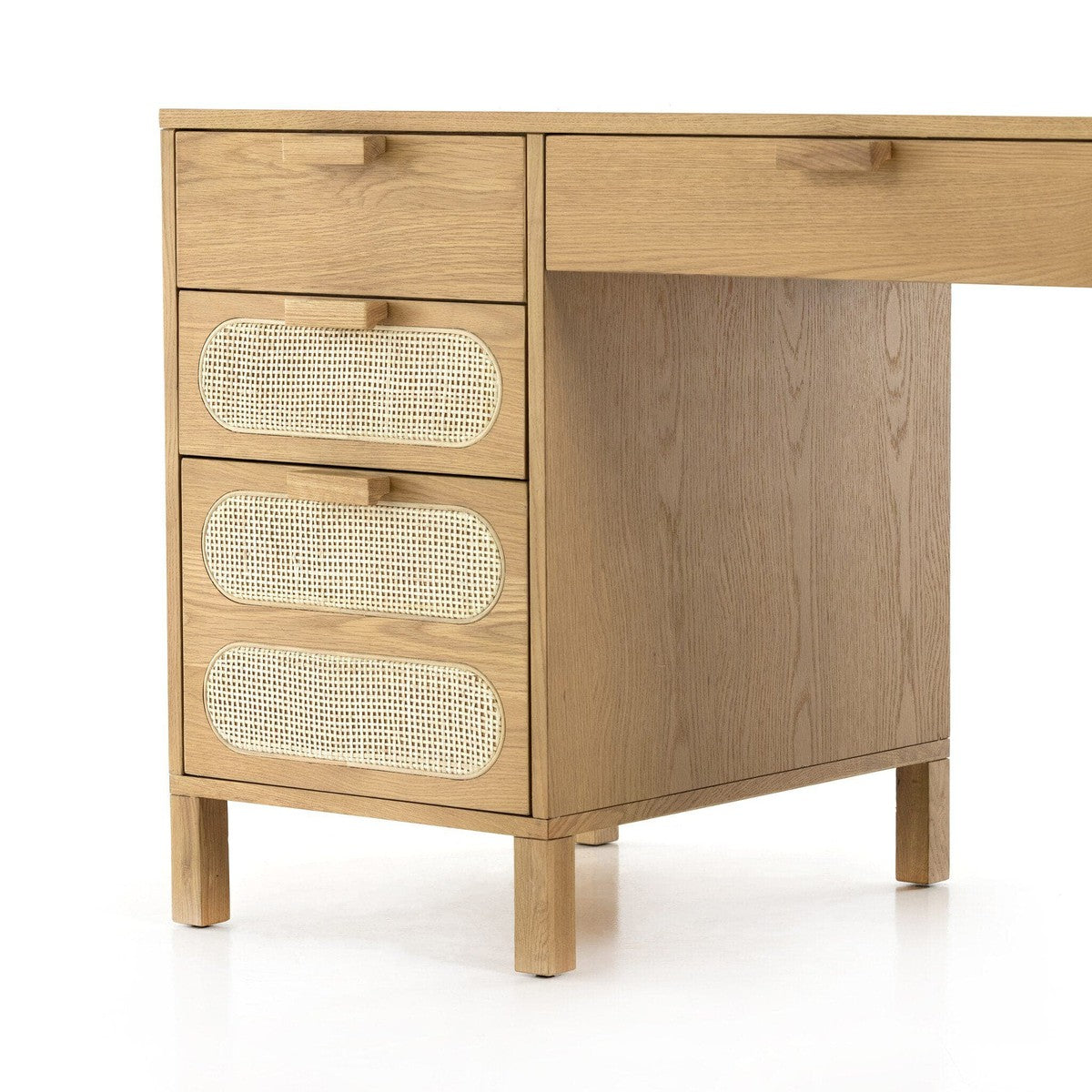 Allegra Executive Desk - Light Natural Cane