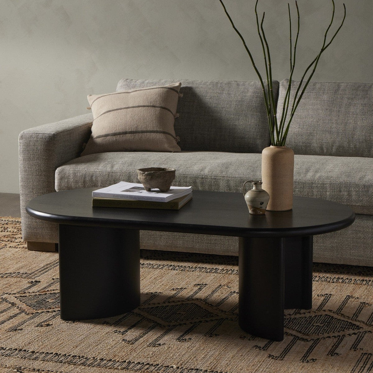 Paden Coffee Table - Aged Black Acacia