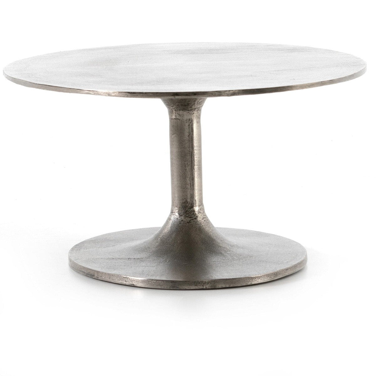 Simone Oval Coffee Table - Raw Antique Nickel