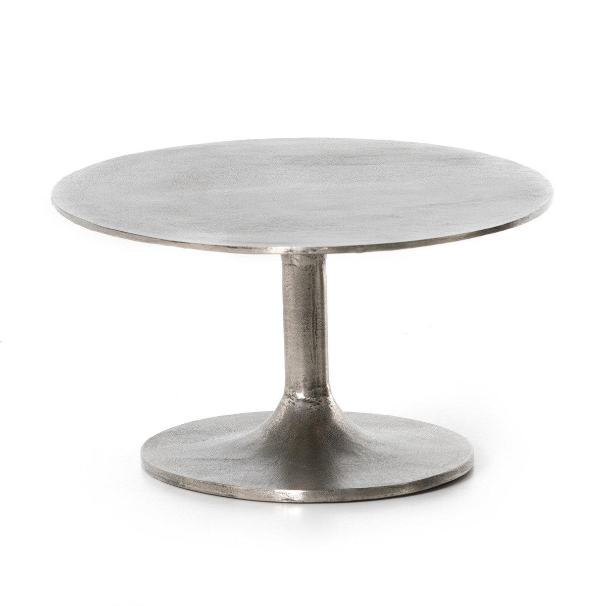 Simone Oval Coffee Table - Raw Antique Nickel