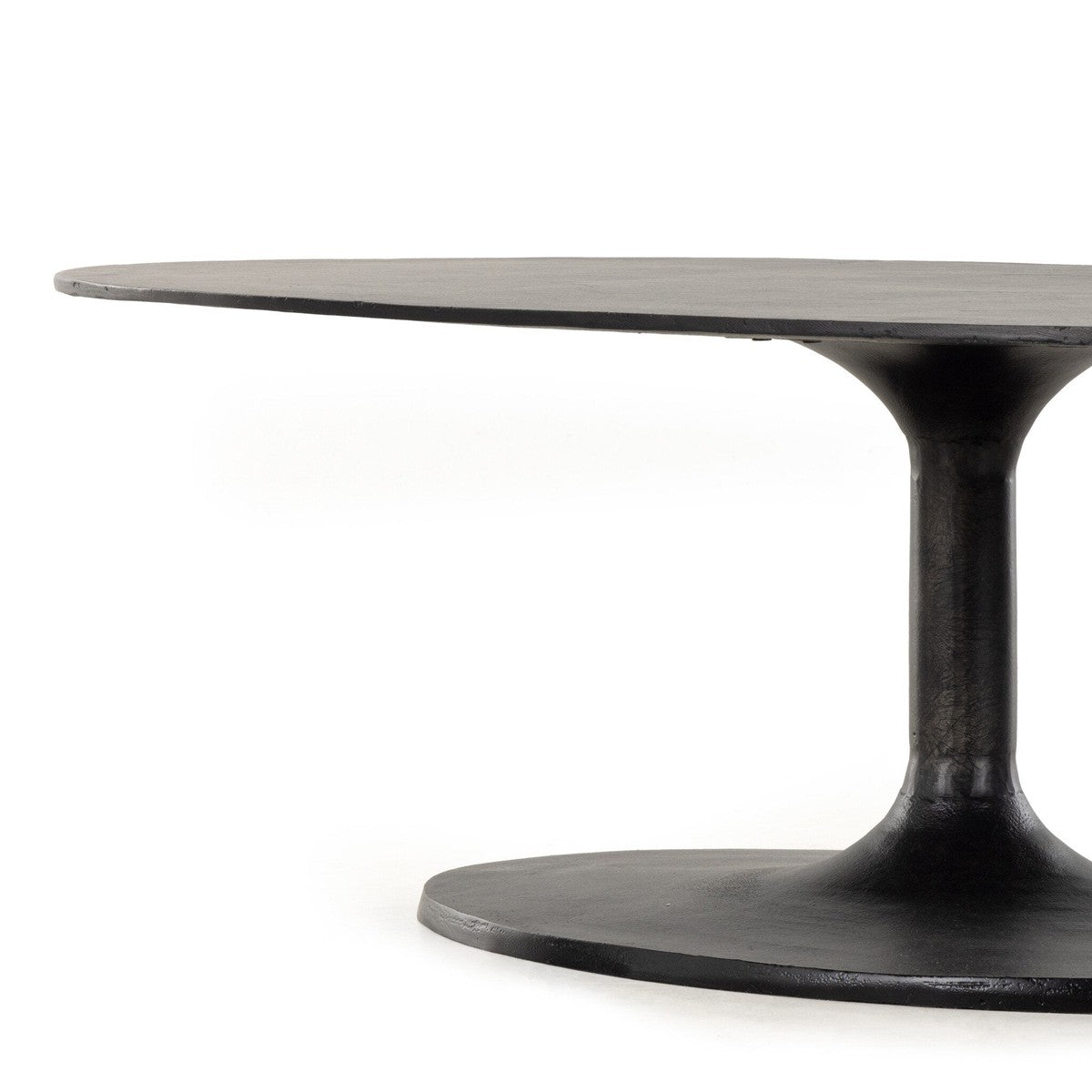 Simone Oval Coffee Table - Raw Black