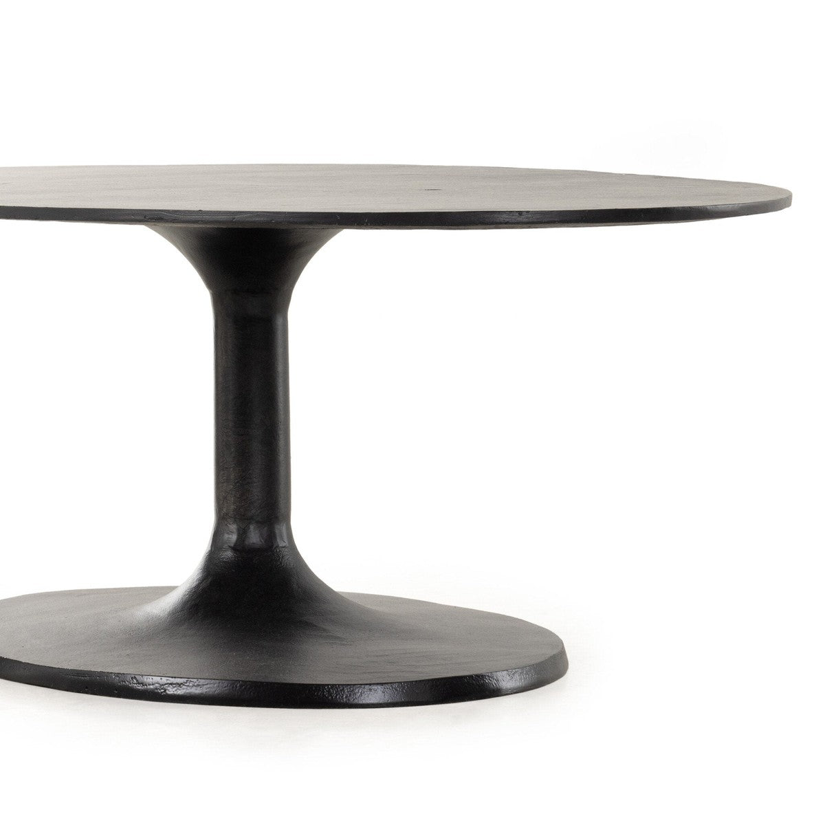 Simone Oval Coffee Table - Raw Black