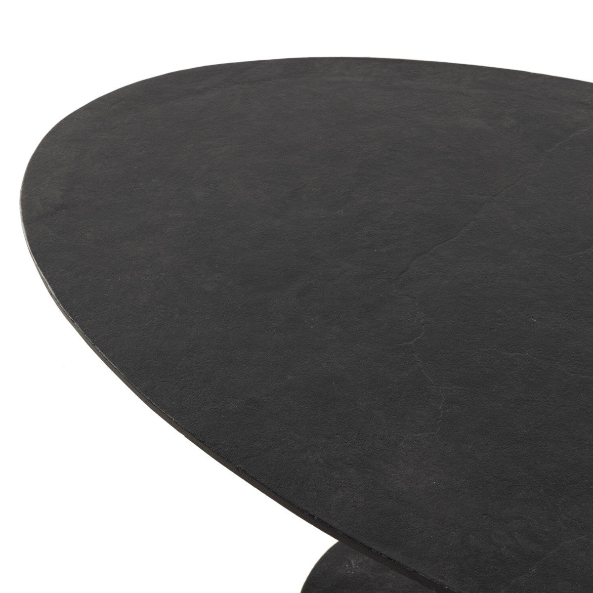 Simone Oval Coffee Table - Raw Black