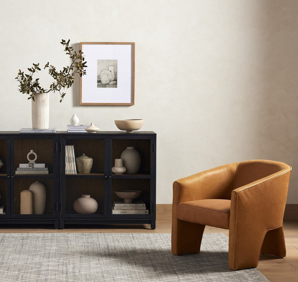 Millie Small Cabinet - Drifted Matte Black