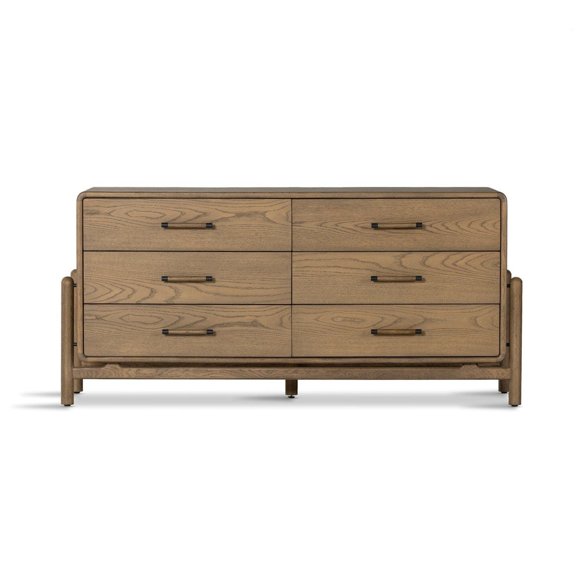 Caroline 6 Drawer Dresser - Smoked Oak Veneer