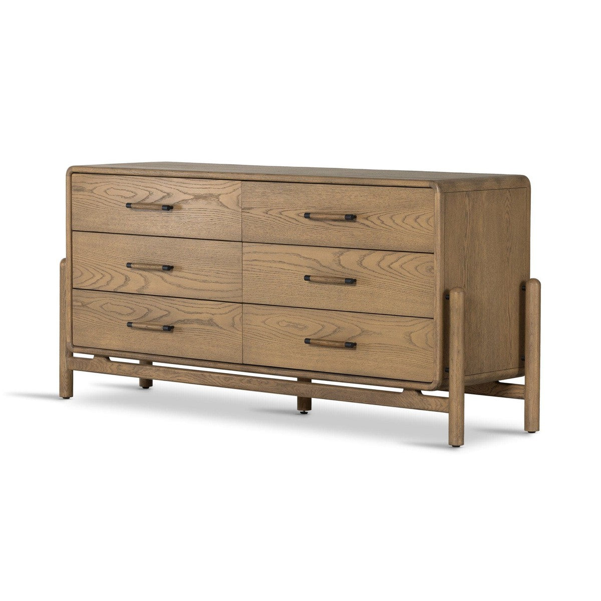 Caroline 6 Drawer Dresser - Smoked Oak Veneer