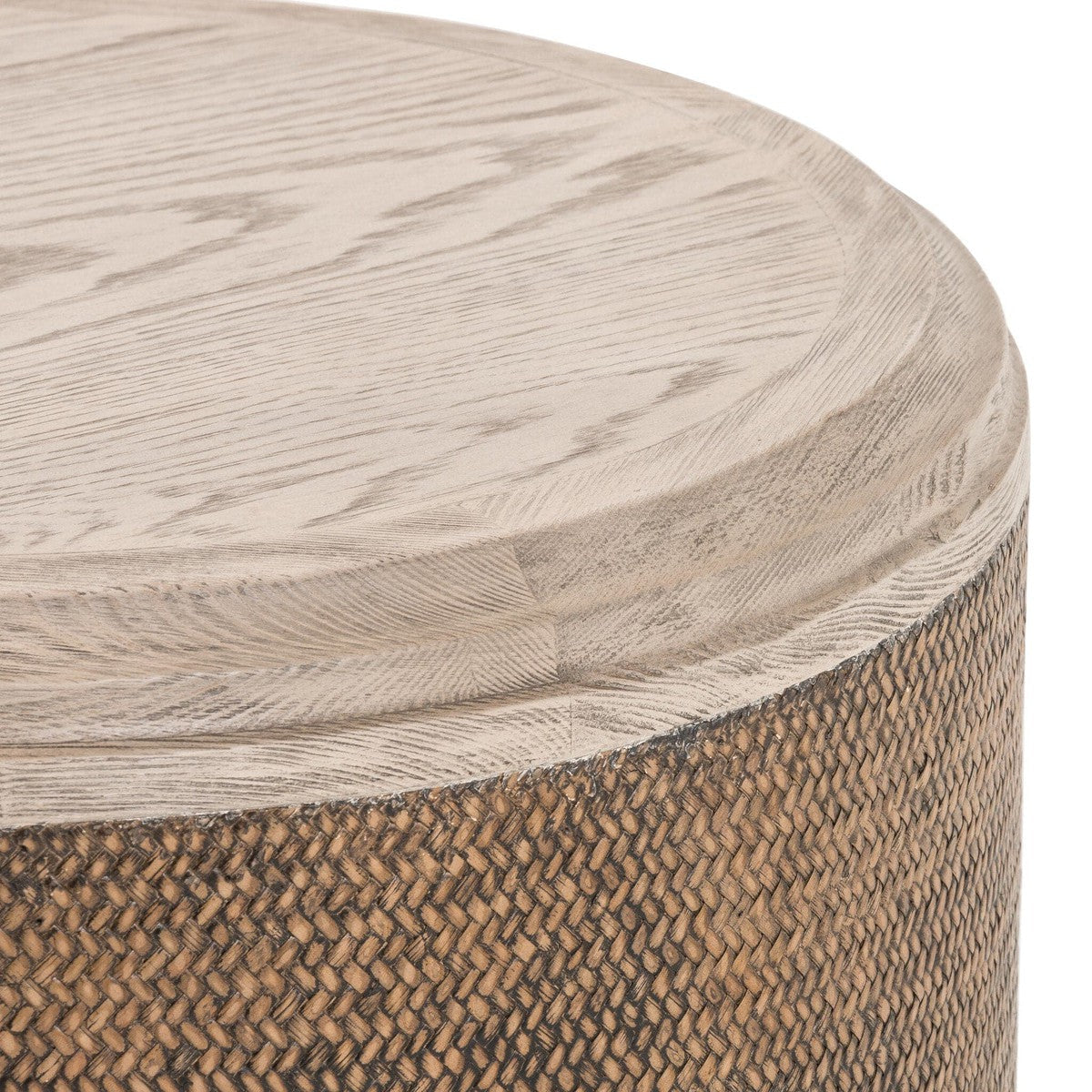 Kiara End Table - Weathered Blonde Oak Veneer