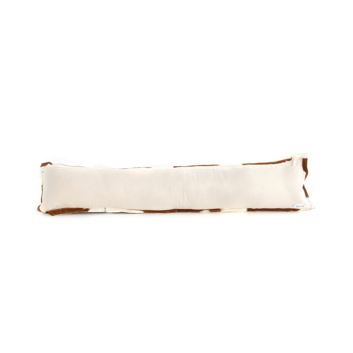 Modern Cowhide Lumbar Pillow - Brown & White Hair on Hide