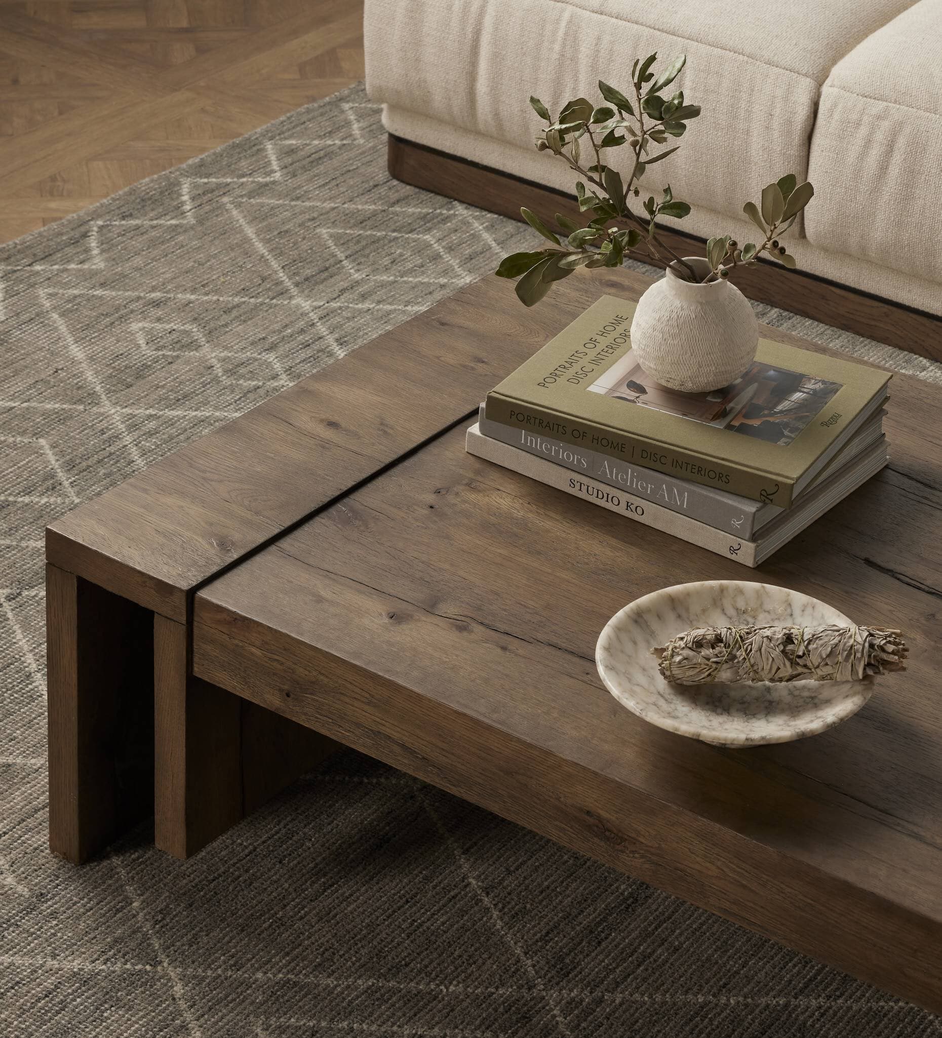 Beam Coffee Table - Rustic Fawn Veneer