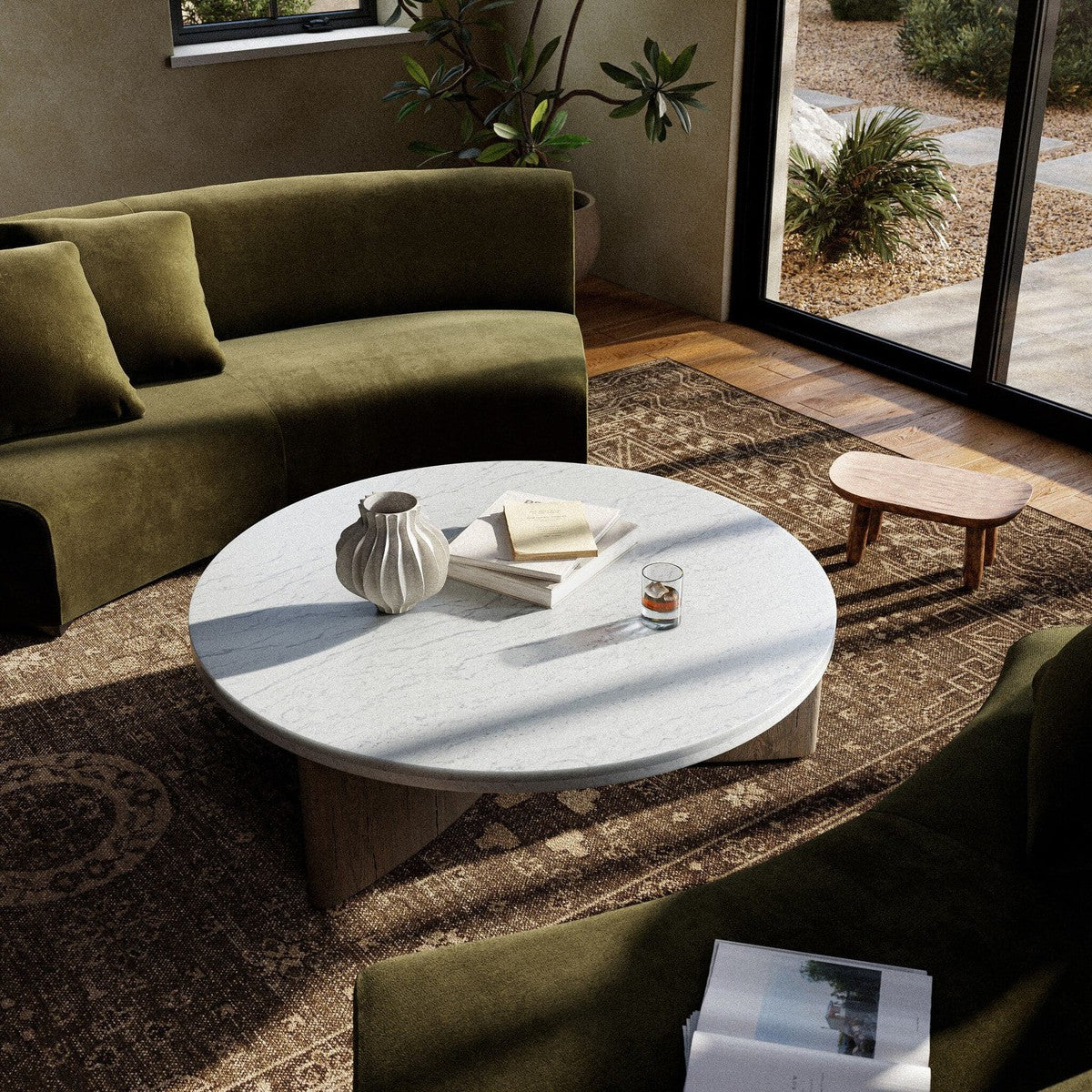 Toli Coffee Table - Italian White Marble