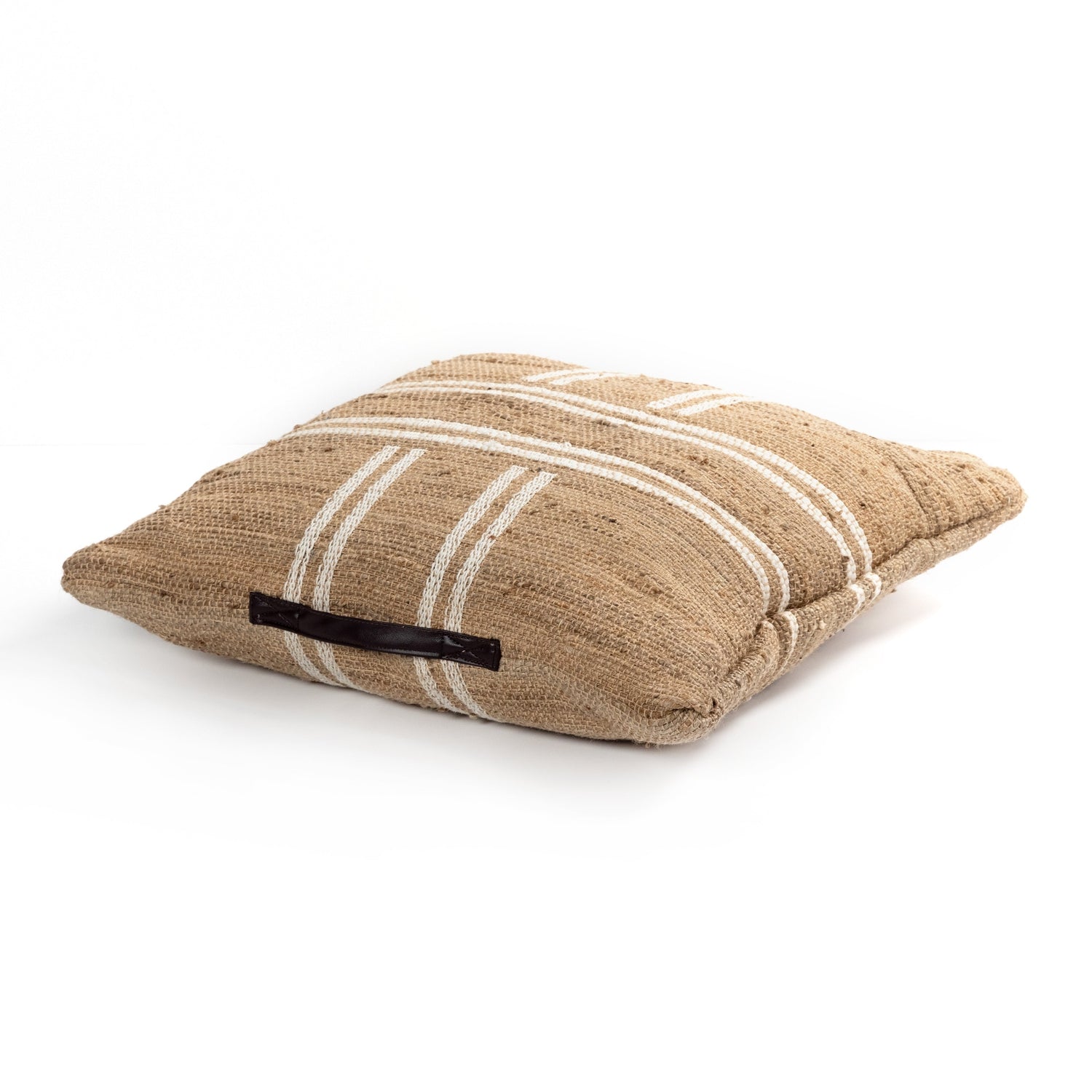 Gunny Floor Cushion - Striped Jute-Four Hands-FH-228241-001-Pillows-1-France and Son