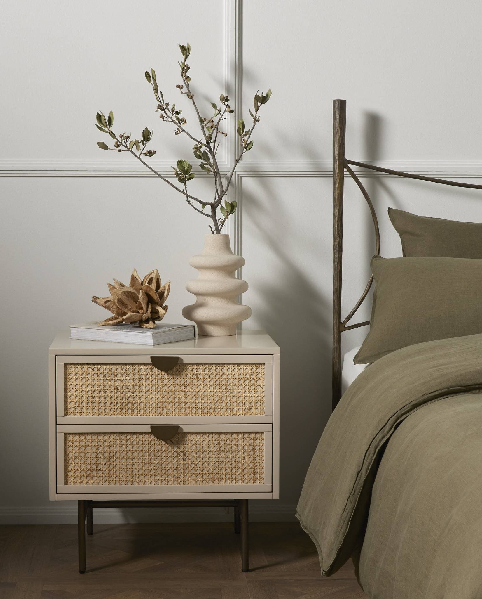 Luella Nightstand - Matte Alabaster