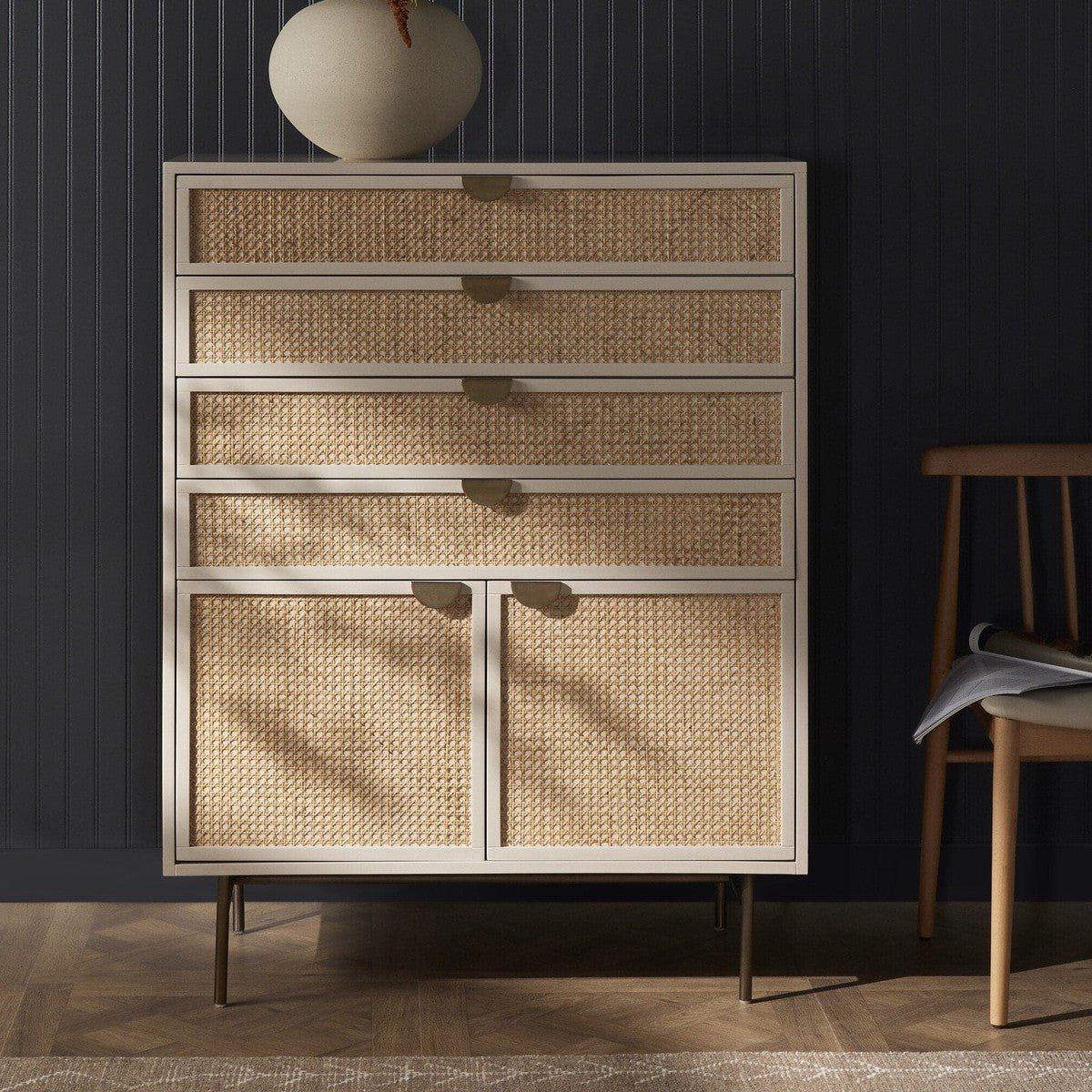 Luella Tall Dresser - Light Natural Cane