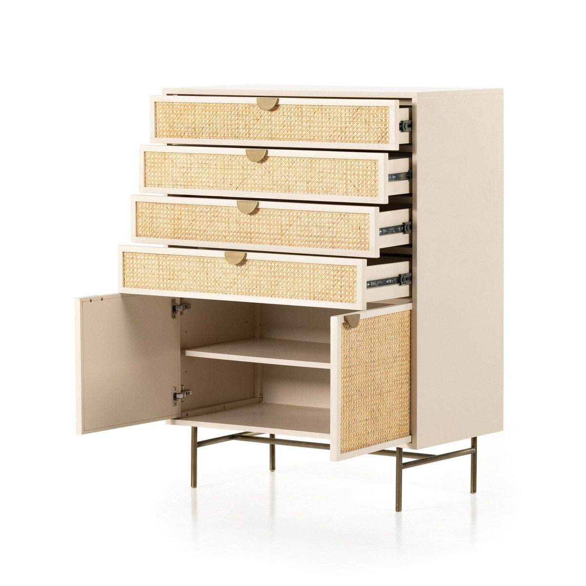 Luella Tall Dresser - Light Natural Cane