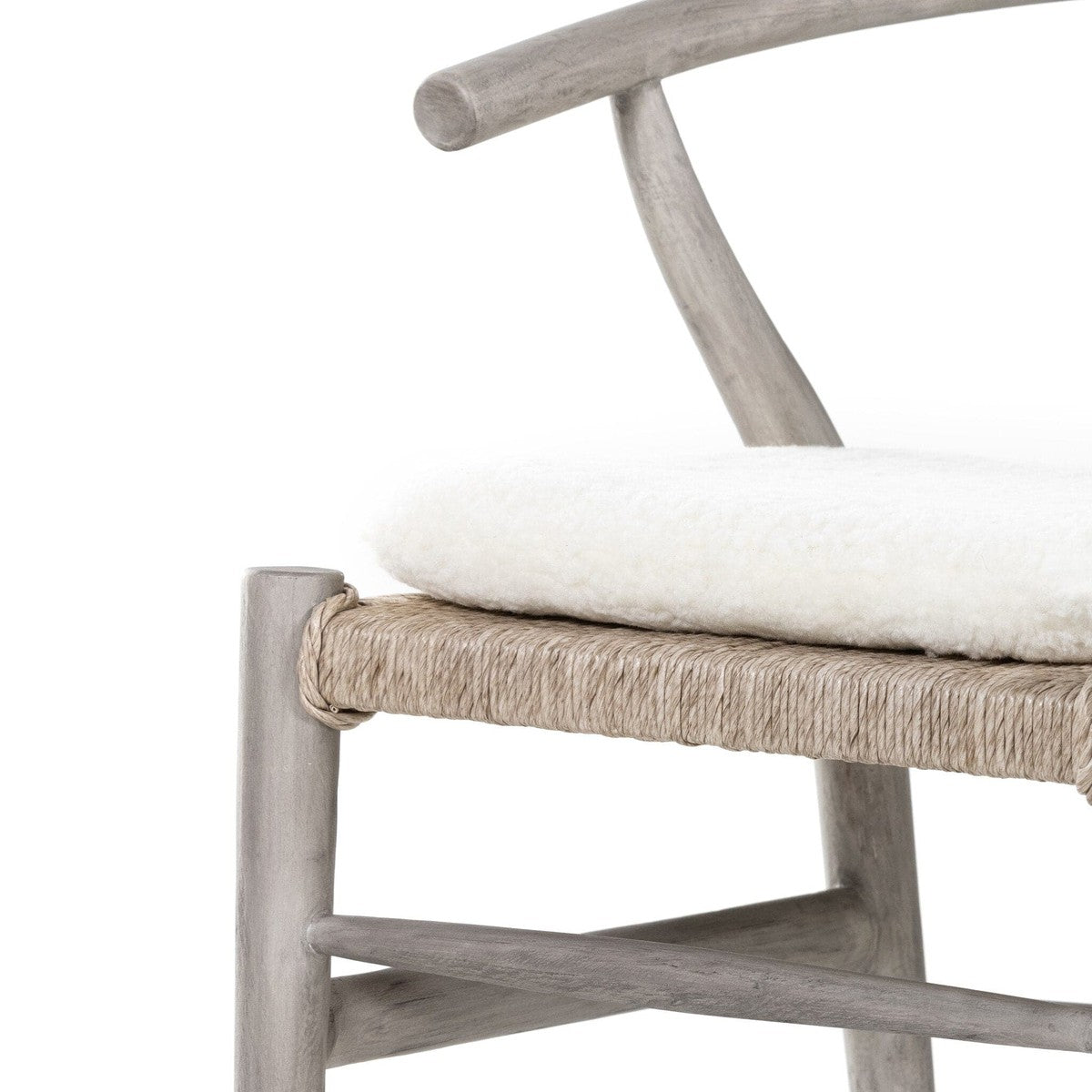 Muestra Dining Chair W/ Cushion - Cream Shorn Sheepskin