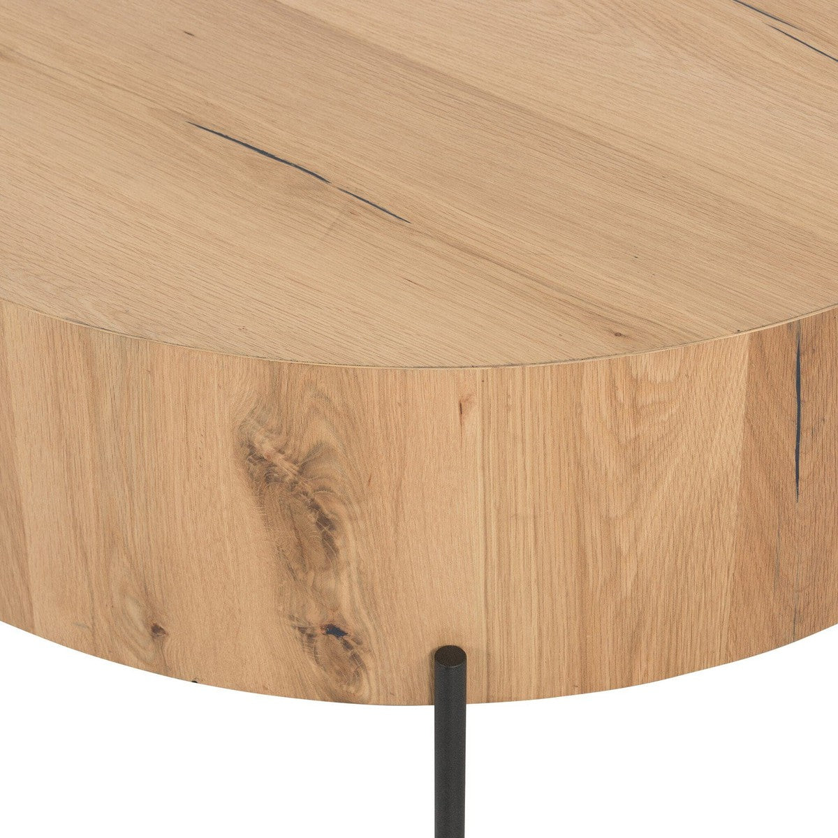 Eaton Drum Coffee Table - Light Oak Resin