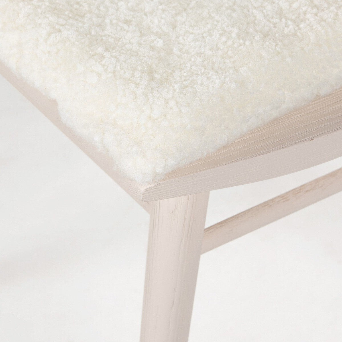 Lewis Windsor Chair - Cream Shorn Sheepskin