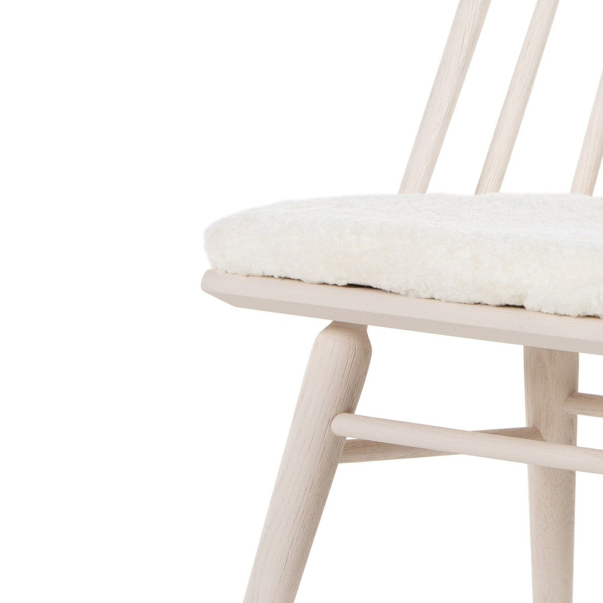 Lewis Windsor Chair - Cream Shorn Sheepskin