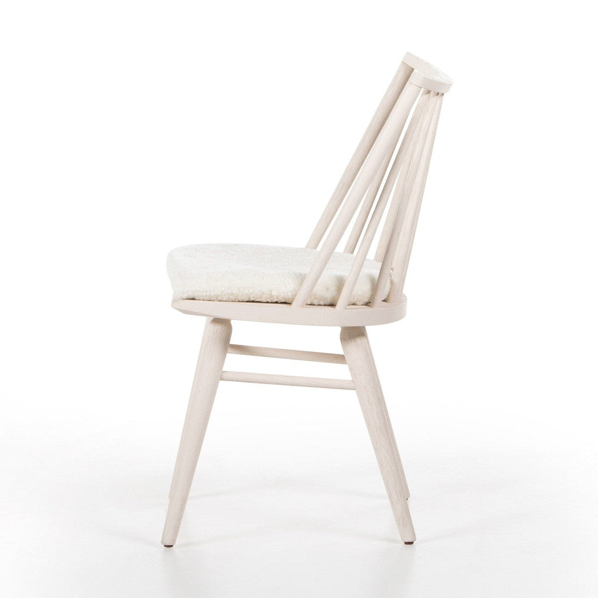 Lewis Windsor Chair - Cream Shorn Sheepskin