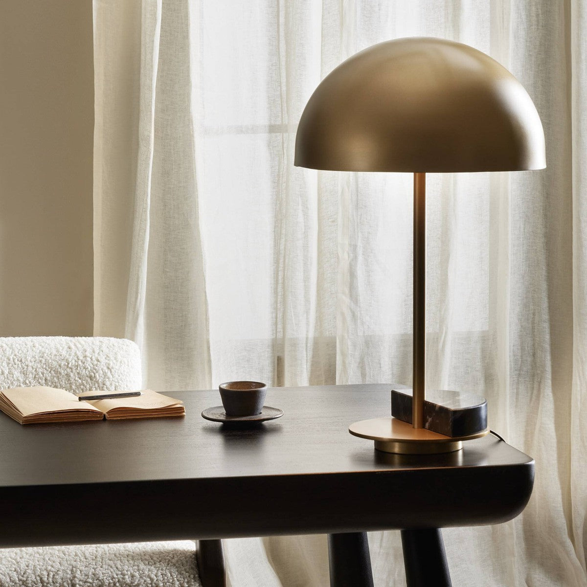 Zanda Table Lamp - Black Italian Marble