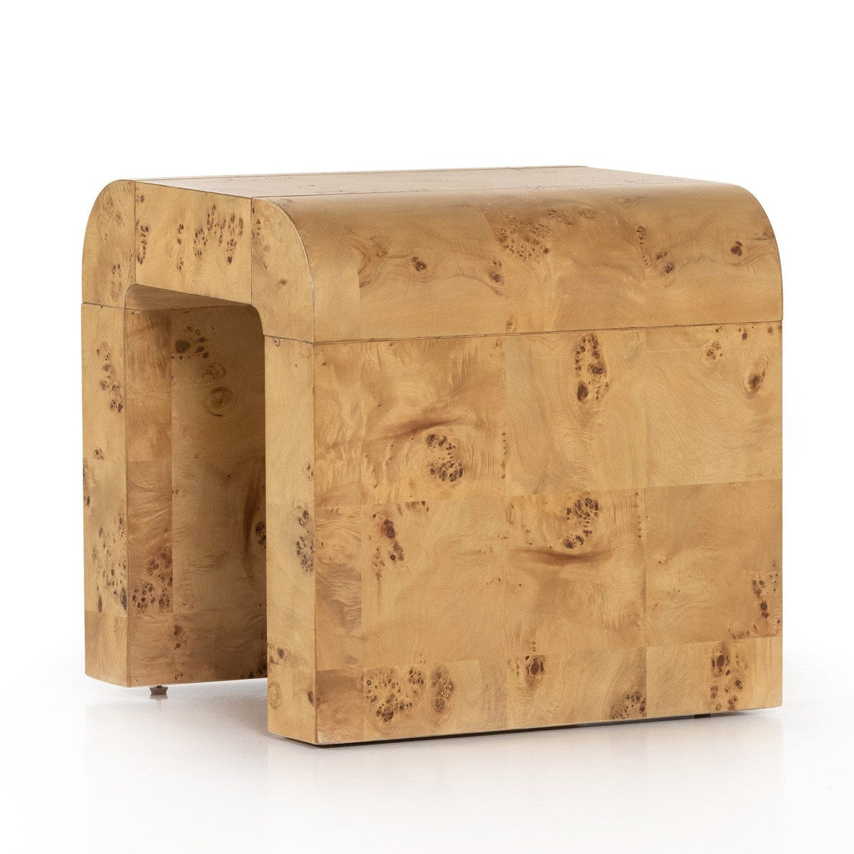 Jenson End Table - Natural Poplar Burl Veneer