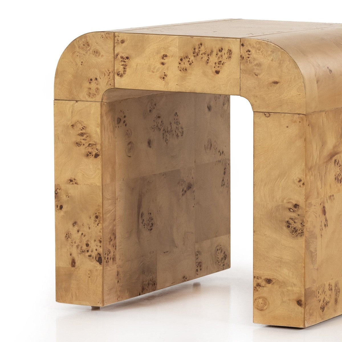 Jenson End Table - Natural Poplar Burl Veneer