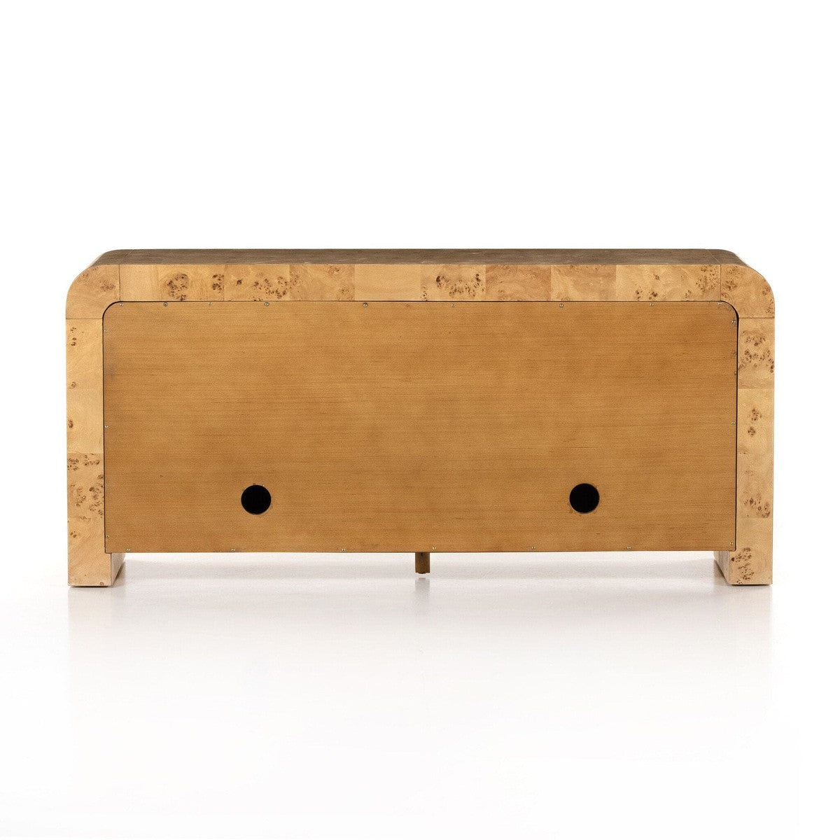 Jenson Media Console - Natural Poplar Burl Veneer