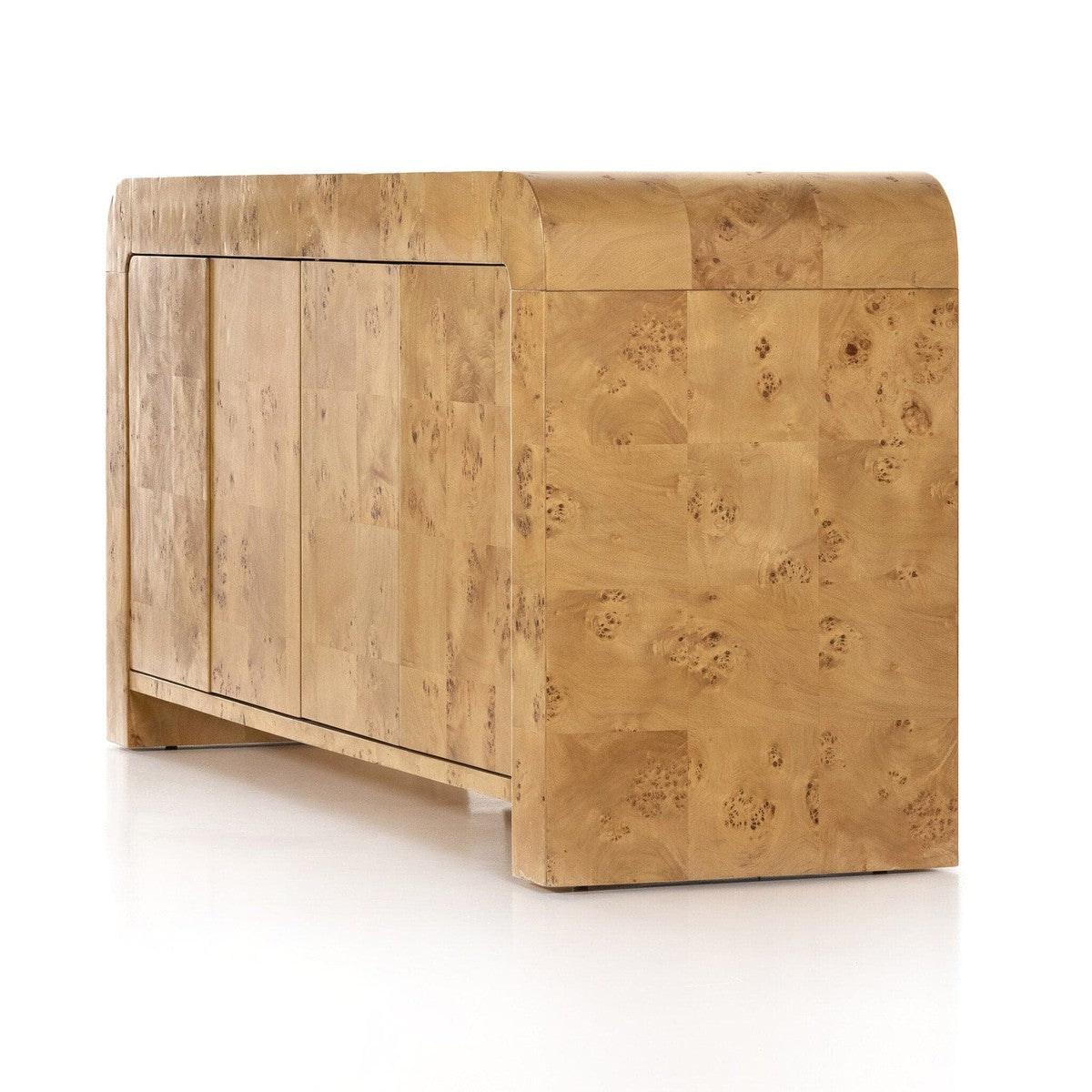 Jenson Media Console - Natural Poplar Burl Veneer