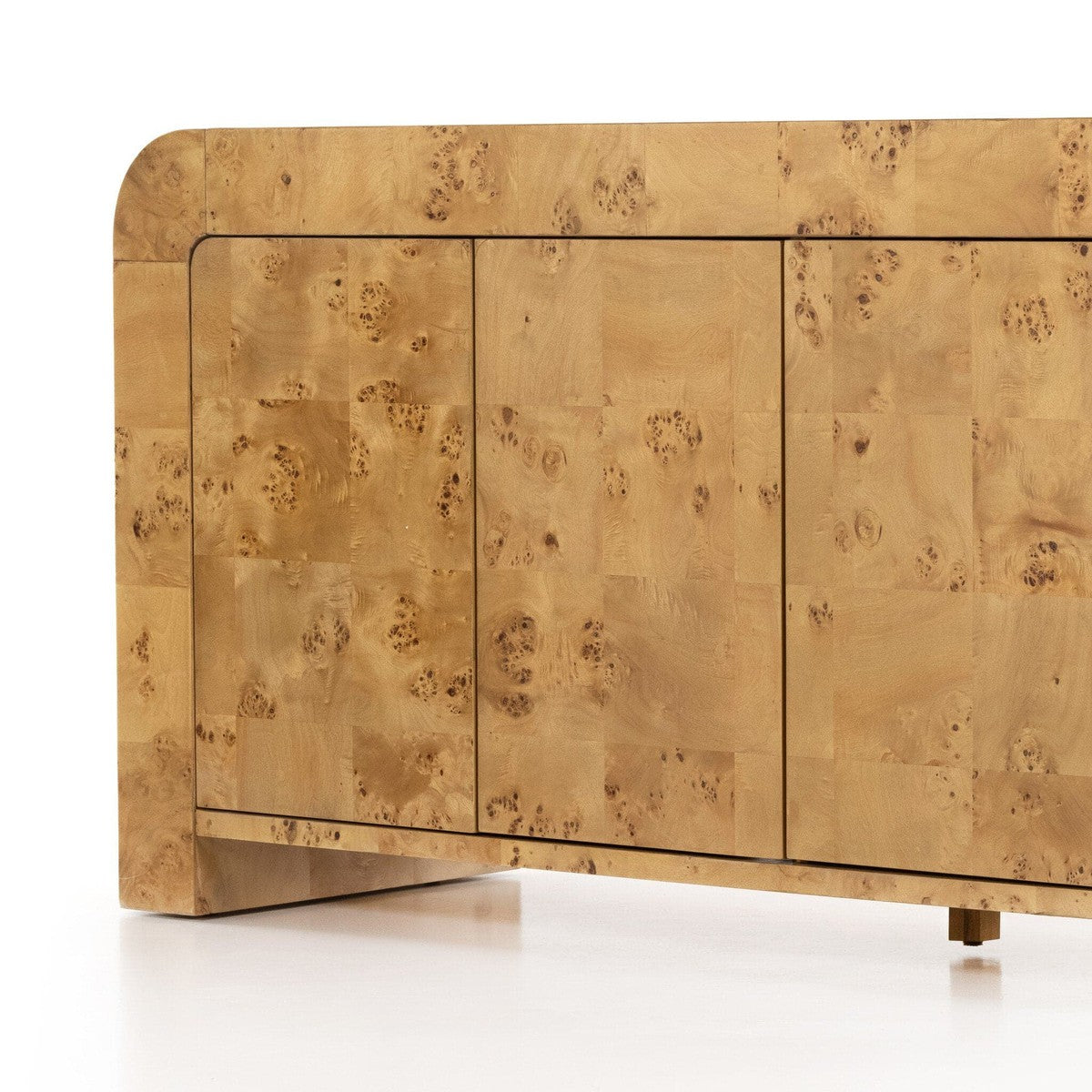 Jenson Media Console - Natural Poplar Burl Veneer