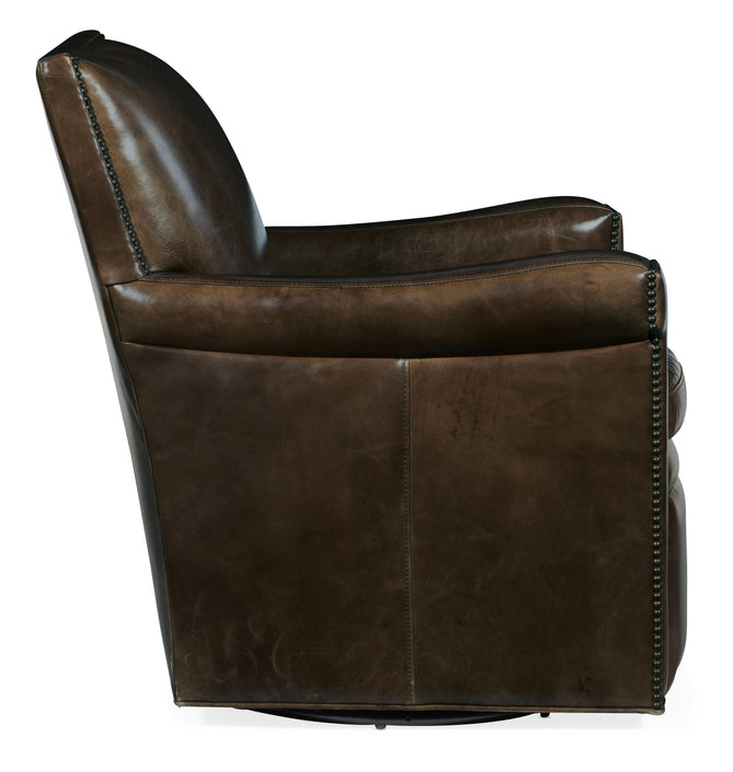 Jilian Swivel Club Chair-Hooker-HOOKER-CC419-SW-085-Lounge ChairsHuntington Morrison-6-France and Son