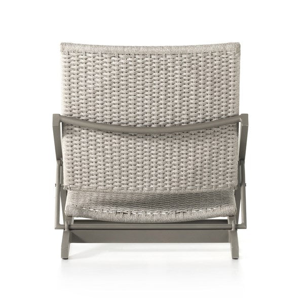 Allister Outdoor Folding Chair-Four Hands-FH-229031-001-Lounge ChairsAshen Slate - Heathered Grey Rope-5-France and Son