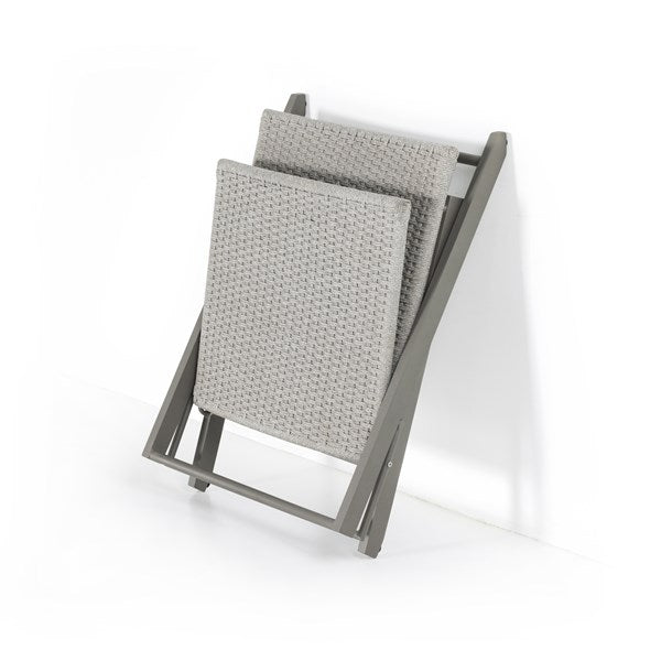 Allister Outdoor Folding Chair-Four Hands-FH-229031-001-Lounge ChairsAshen Slate - Heathered Grey Rope-7-France and Son