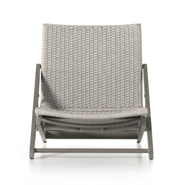 Allister Outdoor Folding Chair-Four Hands-FH-229031-001-Lounge ChairsAshen Slate - Heathered Grey Rope-1-France and Son