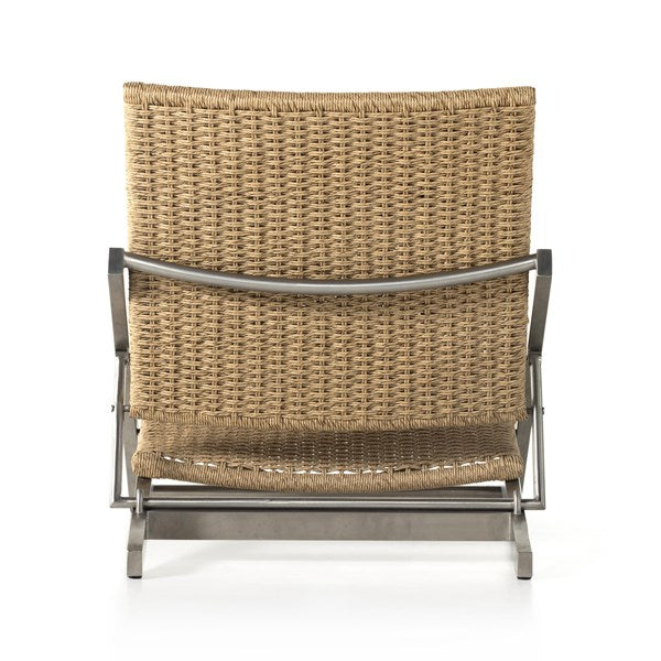 Allister Outdoor Folding Chair-Four Hands-FH-229031-001-Lounge ChairsAshen Slate - Heathered Grey Rope-12-France and Son