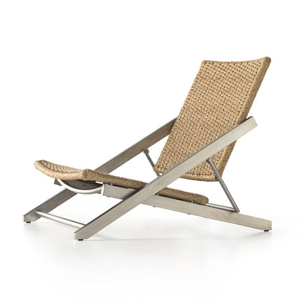 Allister Outdoor Folding Chair-Four Hands-FH-229031-001-Lounge ChairsAshen Slate - Heathered Grey Rope-16-France and Son